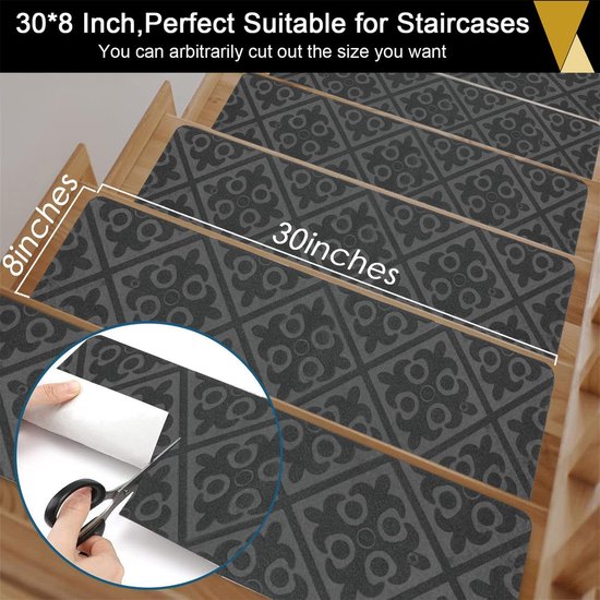 Antislip Trapmatten Grijs - Set van 15 Stuks voor Veilige Trappen – foto 4
