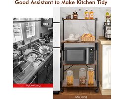 4-Laags Multifunctioneel Opbergrek met Wielen voor Keuken en Meer – foto 6