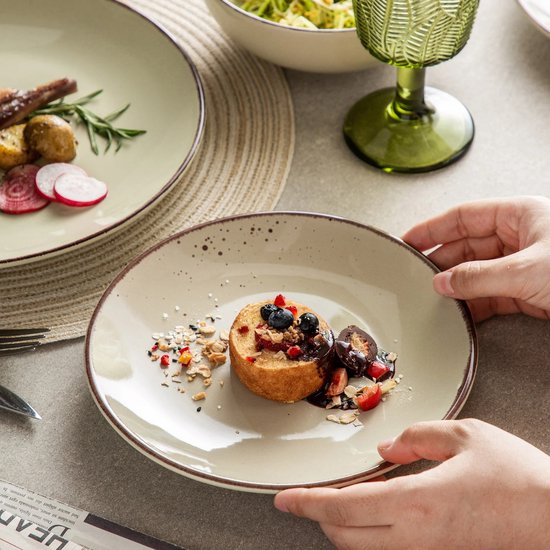 48-delige Keramische Serviesset - Beige Stoneware voor 12 Personen – foto 3