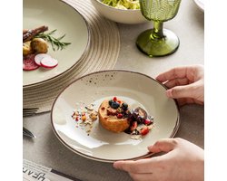 48-delige Keramische Serviesset - Beige Stoneware voor 12 Personen – foto 4