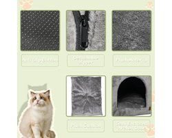 Comfortabel Kattenhuis met Afneembaar Kussen - Zacht en Multifunctioneel – foto 3