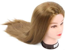 Oefenhoofd voor Hairstyling en Vlechtwerk met Hoogwaardig Vezelhaar – foto 3