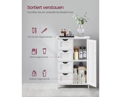 Elegante Badkamerkast Wit met Lades en Verstelbare Plank – foto 3