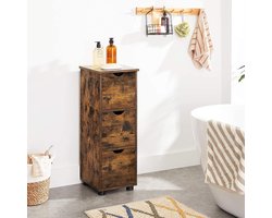 Vintage Bruine Opbergkast met 3 Laden - Compact Design – foto 6