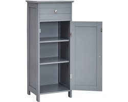 Grijze Kast met Lade en Verstelbare Planken voor Badkamer en Meer – foto 2