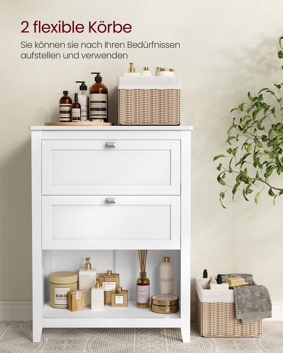 Elegant Badkamermeubel met Lades en Opbergmanden - Wit – foto 5
