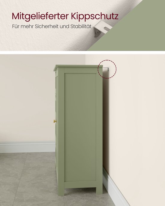 Groene Badkamerkast met 4 Lades - Stijlvolle Opbergoplossing voor uw Badkamer – foto 3