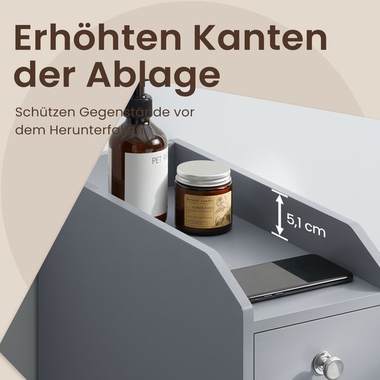 Smal Badkamerkastje – Compacte Opberger in Duifgrijs – foto 6