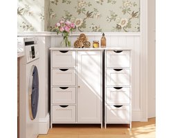 Compact Badkamerkastje met 4 Lades - Wit MDF – foto 5