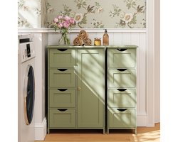 Elegant Badkamerkastje met 4 Laden - Lauriergroen Design – foto 1
