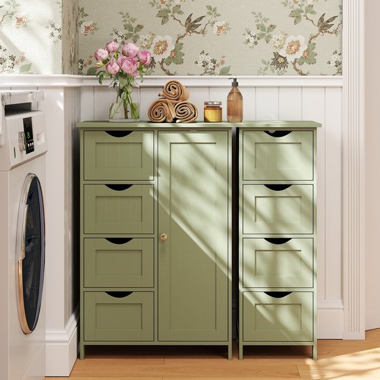 Elegant Badkamerkastje met 4 Laden - Lauriergroen Design – foto 2