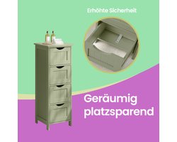Elegant Badkamerkastje met 4 Laden - Lauriergroen Design – foto 3