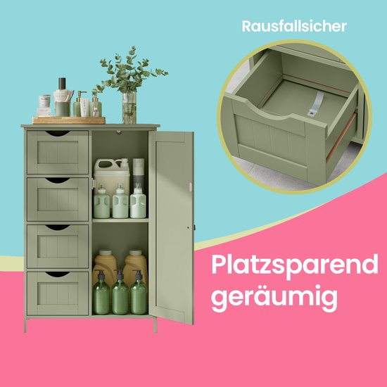 Smal Badkamerkastje Lauriergroen – Compacte Opberger voor Uw Badkamer – foto 1