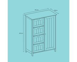 Smal Badkamerkastje Lauriergroen – Compacte Opberger voor Uw Badkamer – foto 3