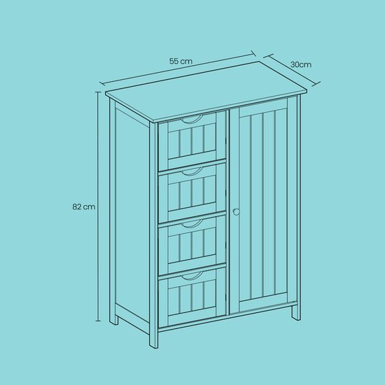 Smal Badkamerkastje Lauriergroen – Compacte Opberger voor Uw Badkamer – foto 4