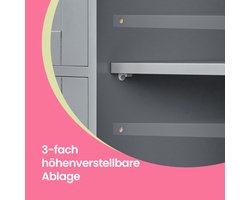 Smal Bijzetkastje voor Badkamer – Duifgrijs MDF – Multifunctioneel – foto 6