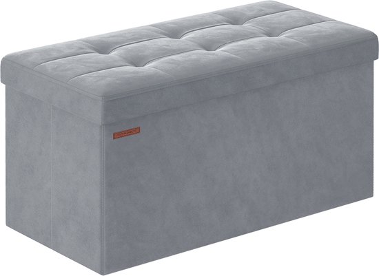 Elegant Opbergbankje van Fluweel - Duifgrijs – foto 2