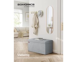 Elegant Opbergbankje van Fluweel - Duifgrijs – foto 4