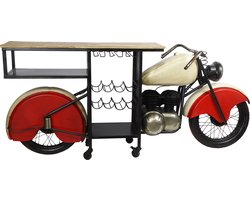 Unieke Bijzettafel in Industriële Stijl - Motorfiets Design – foto 1