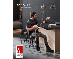 Luxe Barkrukken Set – 2 Stuks – 65 cm Hoog – Inktzwart – foto 3