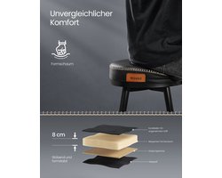Luxe Barkrukken Set – 2 Stuks – 65 cm Hoog – Inktzwart – foto 5