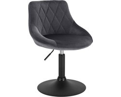 Luxe Barkruk van Fluweel en Metaal - Verstelbaar en Draaibaar voor Modern Interieur – foto 2