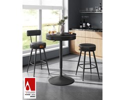 In Hoogte Verstelbare Bartafel - Elegante Zwarte Afwerking – foto 4