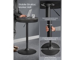 In Hoogte Verstelbare Bartafel - Elegante Zwarte Afwerking – foto 6
