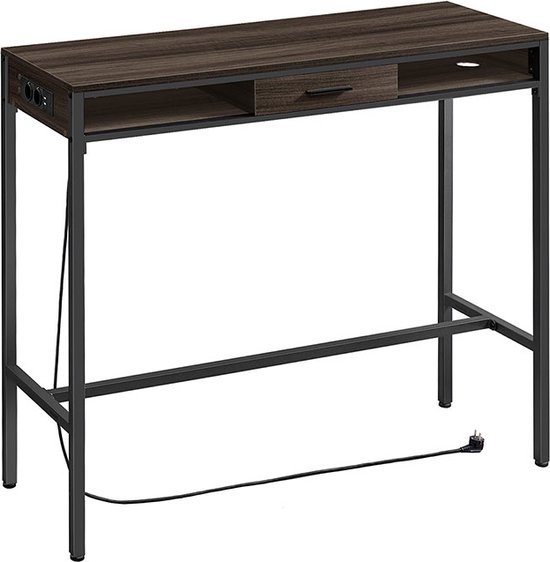 Bartafel met Lade en Ruim Werkblad - Asbruin – foto 1