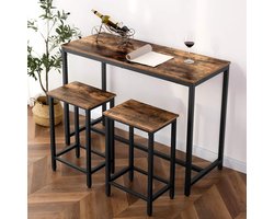Complete Bartafelset met 2 Barkrukken – Industrieel Rustiek Design – foto 6