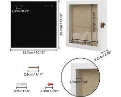 Elegante Witte Schaduwbox Fotolijst – 25,7 x 25,7 cm – Voor Unieke Herinneringen – foto 5