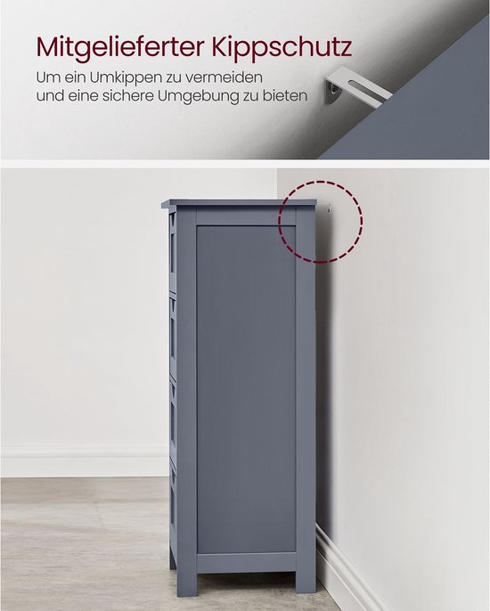 Elegant Bijzetkastje met 4 Laden - Eiken Afwerking – foto 1
