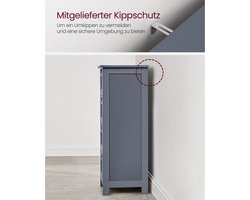Elegant Bijzetkastje met 4 Laden - Eiken Afwerking – foto 2