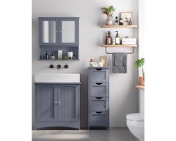 Elegant Bijzetkastje met 4 Laden - Eiken Afwerking – foto 4