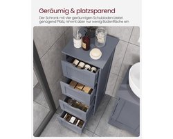 Elegant Bijzetkastje met 4 Laden - Eiken Afwerking – foto 5