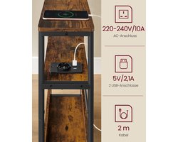Compacte bijzettafel met oplaadfunctie - 3 planken – foto 4