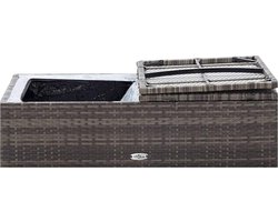 Comfortabele 2-zits Loungeset van Rotan met Opbergruimte en Voetenbank – foto 3