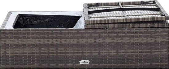 Comfortabele 2-zits Loungeset van Rotan met Opbergruimte en Voetenbank – foto 4