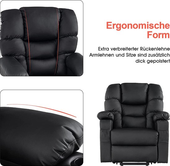 Luxe Elektrische Relaxfauteuil met Sta-op Hulp en USB-oplaadpunten – foto 3