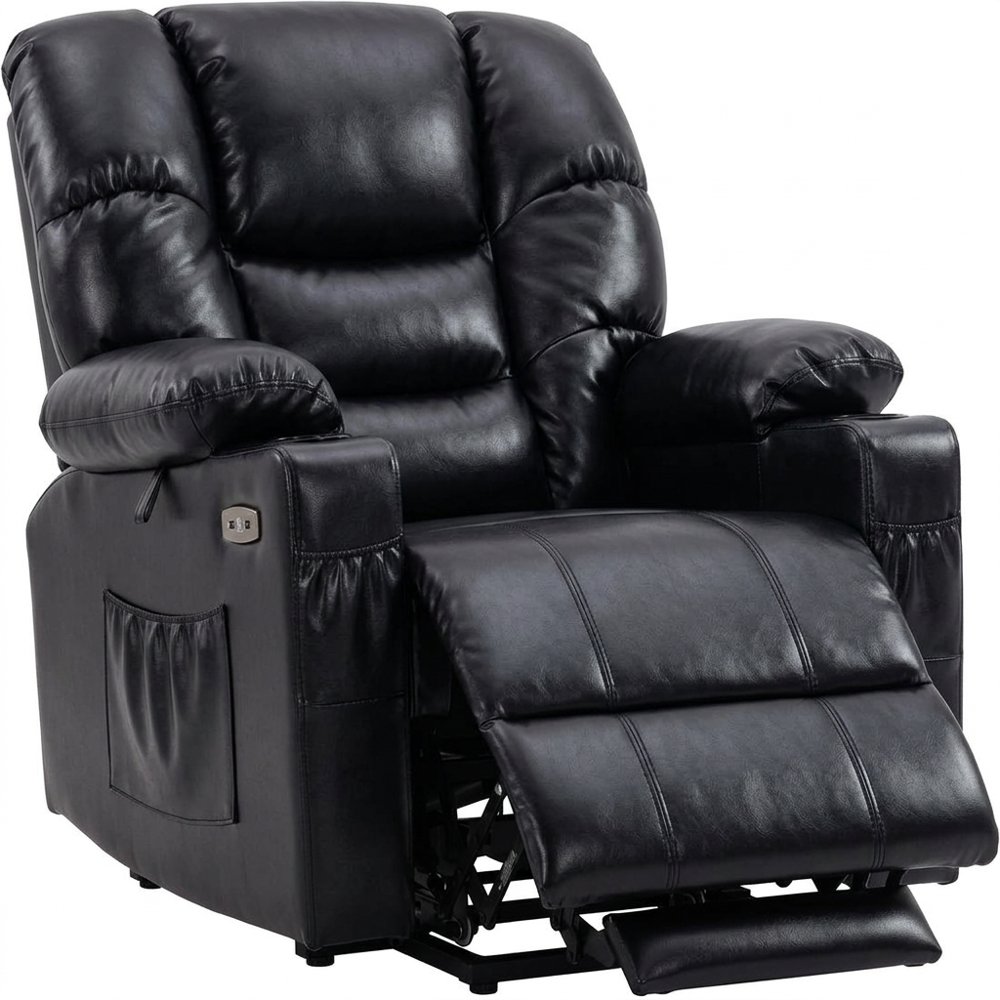 Relaxfauteuil zwart in ligstand