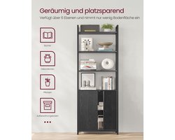 Elegante Boekenkast Ebbenhout Zwart – Ruime Opbergoplossing – foto 6