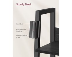 Industriële Boekenkast met 5 Niveaus - Ebbenhout Zwart – foto 4