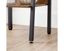 Stijlvolle Ladder Boekenkast met 5 Niveaus - Vintage Bruin-Zwart Design – foto 1