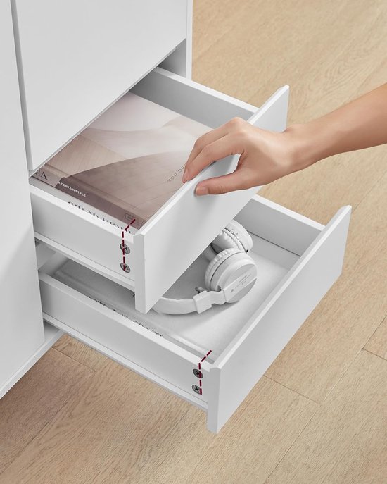 Veelzijdige Opbergkast met Lades en Verstelbare Planken - Wolkwit – foto 2