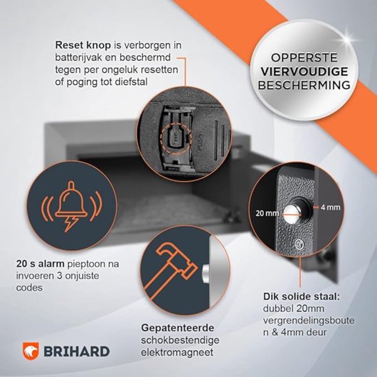 Beveiligde Kluis met Elektronisch Cijferslot voor Laptop en Waardevolle Spullen – foto 6