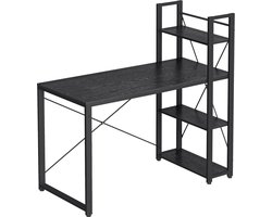 Veelzijdig Bureau met Opbergplanken - Zwart Ebbenhout Look – foto 3