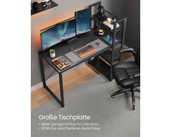 Veelzijdig Bureau met Opbergplanken - Zwart Ebbenhout Look – foto 5