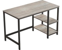 Stijlvol en Ruim Bureau met Opslag - Grijs Zwart – foto 2
