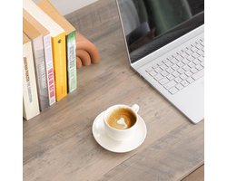Stijlvol en Ruim Bureau met Opslag - Grijs Zwart – foto 4