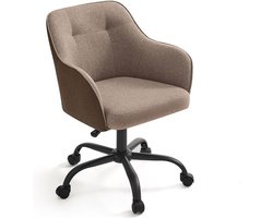 Ergonomische Bureaustoel - Comfortabele Zitting - Met Wielen - Bruin – foto 1